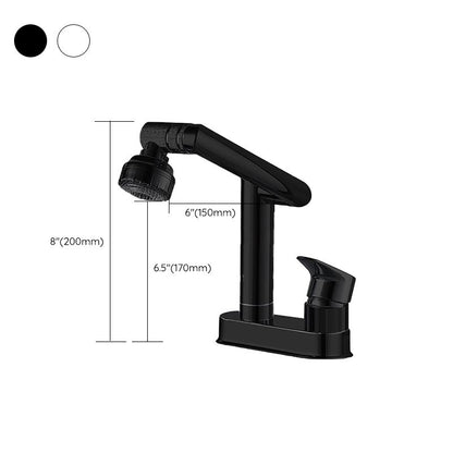 BowLift | Modern Style Sink Faucet Copper Handle Low Arc Pull-Out Sink Faucet