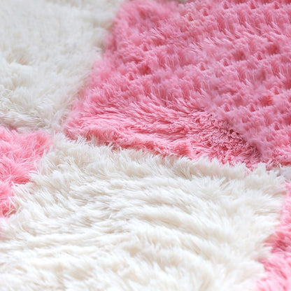 BowLift | Bedroom Carpet Tiles Solid Square Shag Stain Resistant Carpet Tiles