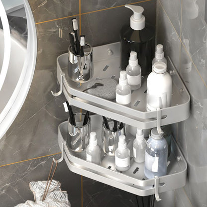 BowLift | Modern 2/3-piece Bathroom Set Stainless Steel Triangle Bath Shelf made of Aluminum