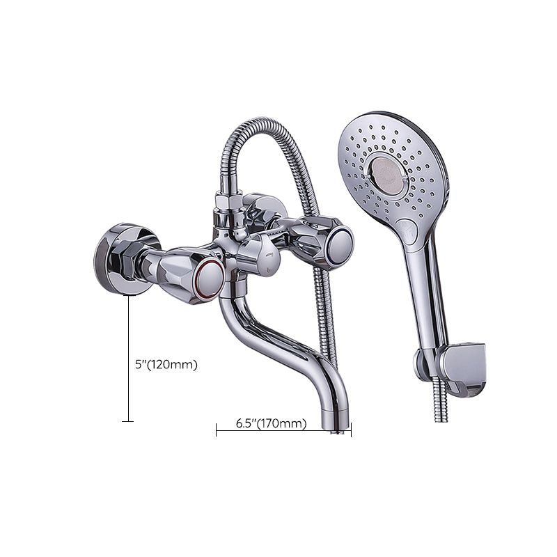 Skanto Skanto | Chrome Servant Faucet Trim Wall Mounted Swivel Spout with Hand Shower
