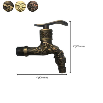 BowLift | Vintage Classic Sink Faucet Zinc Single Handle Dragon Engraving Wall-Mounted Faucet