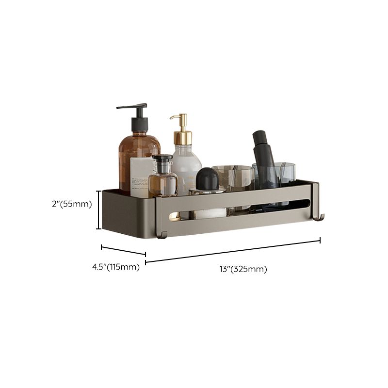 Skanto | Modern Aluminum Bathroom Accessory Set Gray Bathroom Shelf System