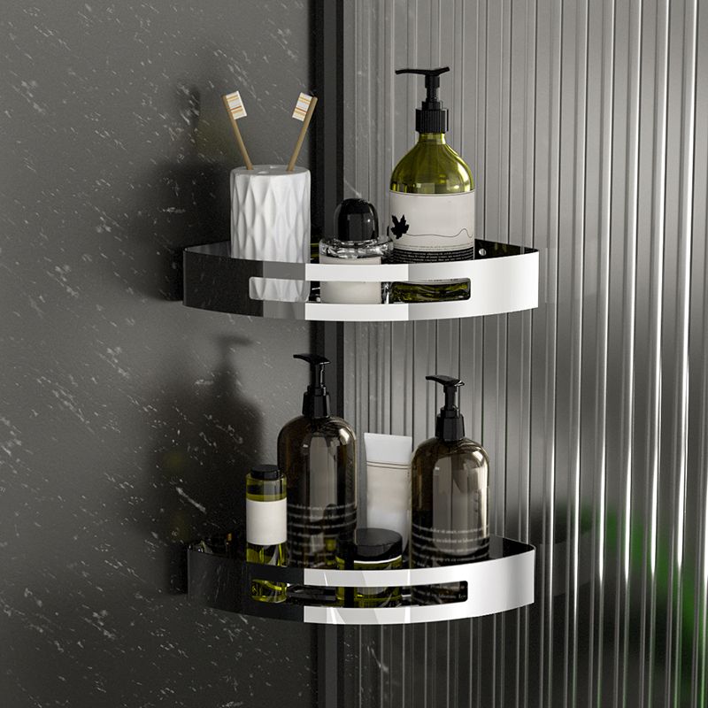 BowLift | Polished Chrome Modern Bathroom Accessory Set Stainless Steel Triangular Bath Shelf