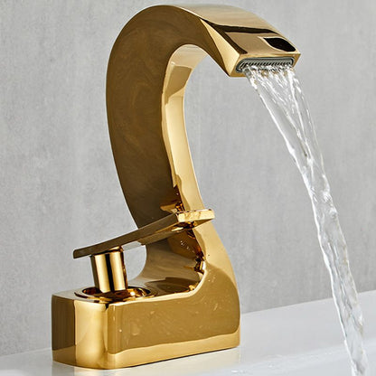 BowLift | Modern Single-Lever Basin Faucet Bathroom Brass Central Faucet