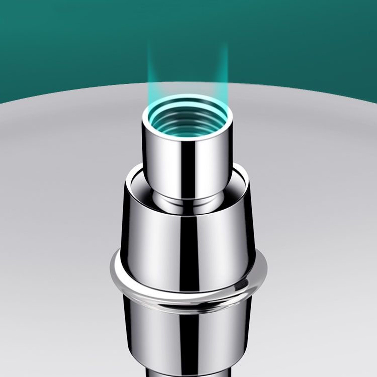 Round, Fixed High-Flow Shower Head with Air Injection, Wall Mounted