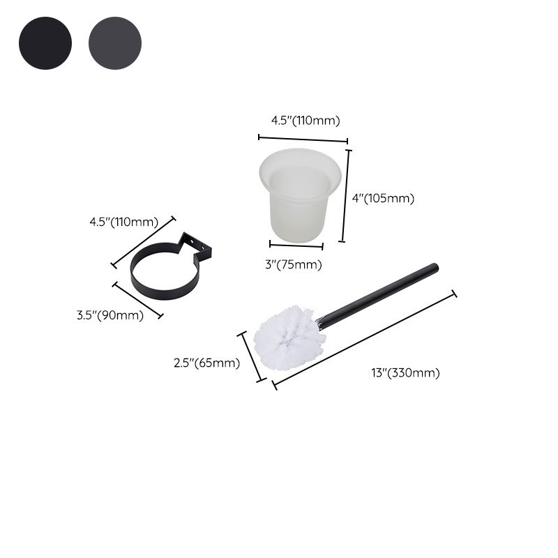 Modern Bathroom Accessory Set Matt Black/Grey Bathroom Shelf/Towel Holder & Paper Holder