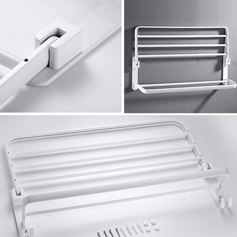 BowLift | White Bathroom Accessories Hardware Set Modern Bathroom Accessories Set, Towel Rack