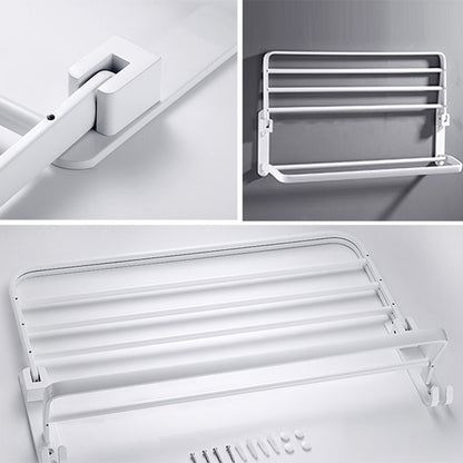BowLift | White Bathroom Accessories Hardware Set Modern Bathroom Accessories Set, Towel Rack
