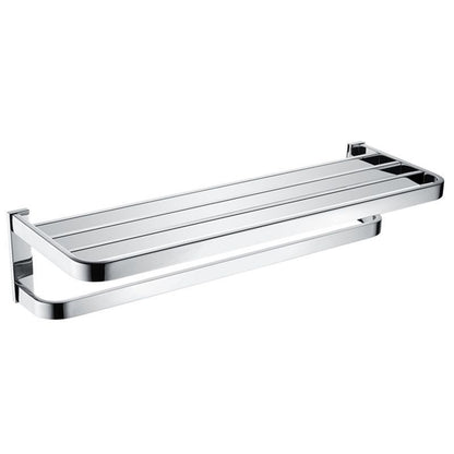 BowLift | Polished Chrome Modern Bathroom Accessory Set made of Stainless Steel Towel Holder/Soap Dish