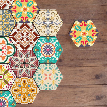 BowLift | Plastic Mosaic Tile Wallpaper Hexagonal for Stick-On and Removable Back Wall Tile