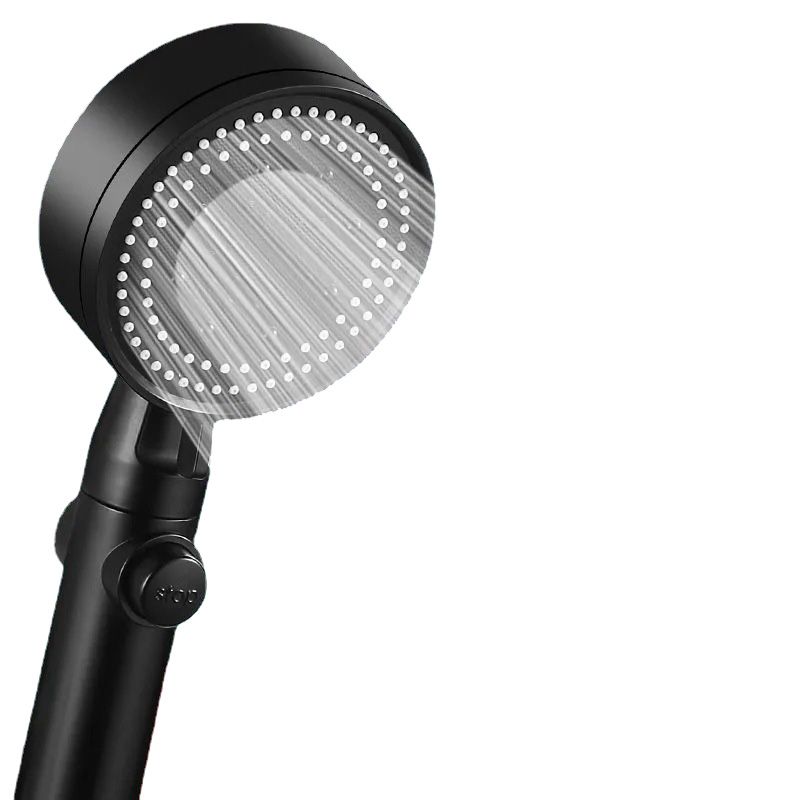 Modern plastic bathroom shower head with adjustable spray pattern
