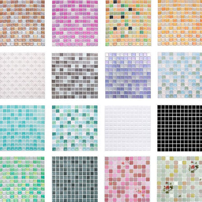 BowLift | Plastic Peel & Stick Mosaic Tile Waterproof Peel & Stick Mosaic Tile with Square Shape