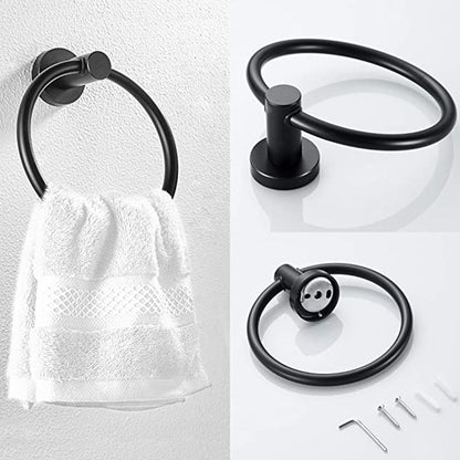 BowLift | Traditional Bathroom Hardware Accessory Set Towel Ring/Bathrobe Hook/Towel Bar