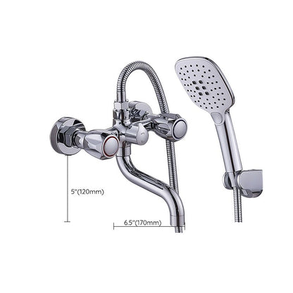 Skanto Skanto | Chrome Servant Faucet Trim Wall Mounted Swivel Spout with Hand Shower