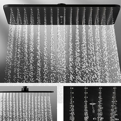 BowLift | Modern rectangular shower head combo standard spray pattern with hand shower