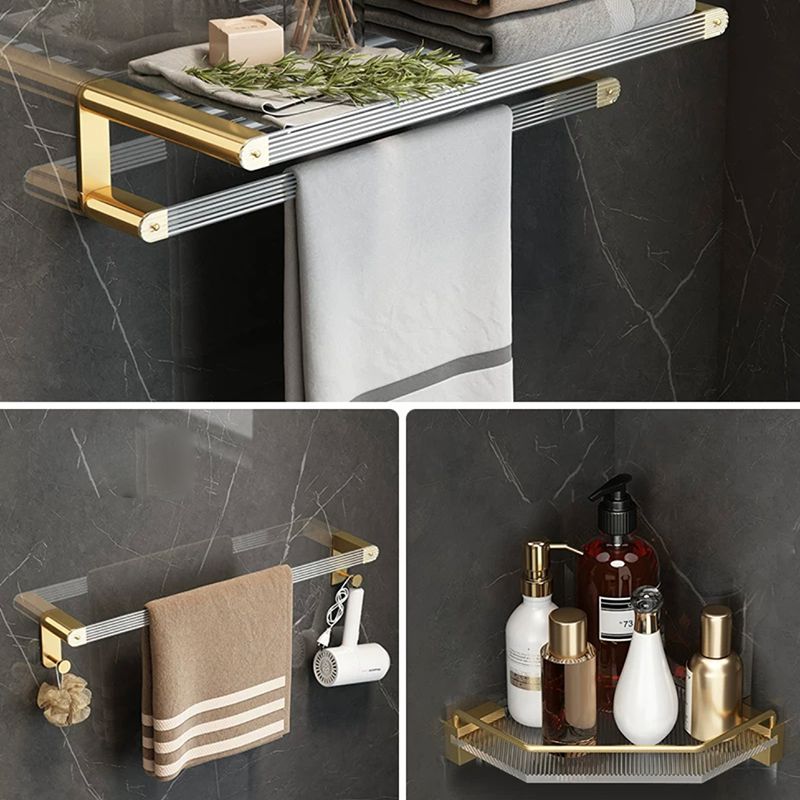 BowLift | Modern Bathroom Accessory Set Bathroom Shelf Gold Towel Holder Bathroom Hardware Set