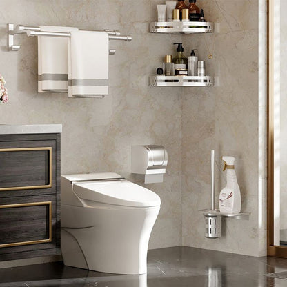 BowLift | Modern Polished Chrome Bathroom Accessories Set Bath Shelf/Towel Holder/Paper Holder included
