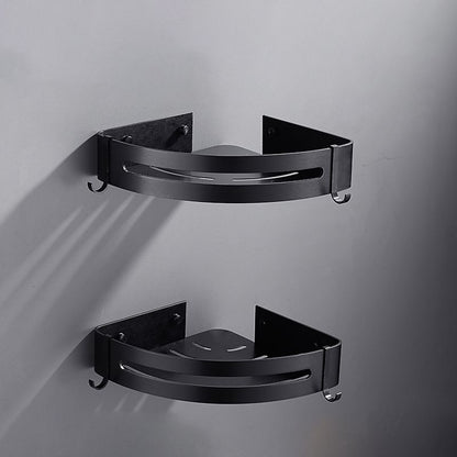 BowLift | Matt Black Modern Bathroom Accessory Set, Set of 3, Bathroom Shelf