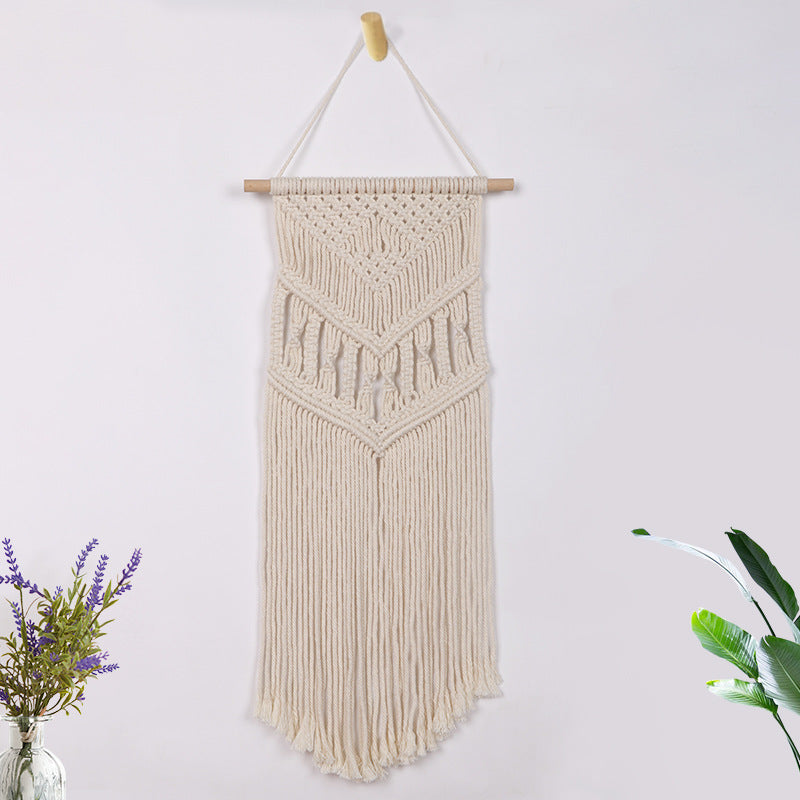 Macrame Wall Hanging with Artistic Patterns Acalora