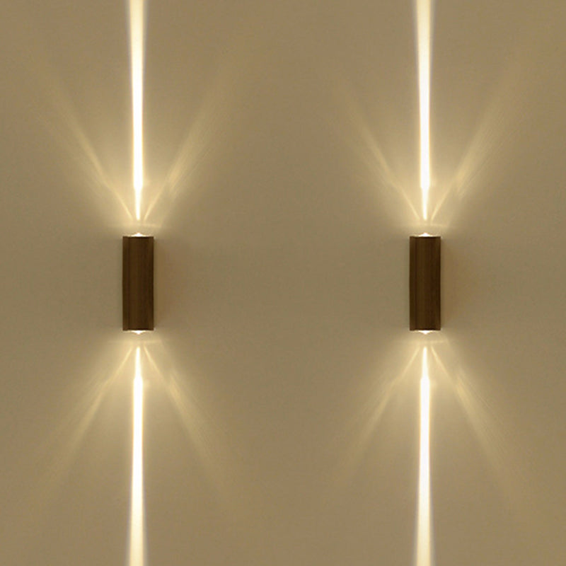 Metallic Rectangular Wall Sconce Light, Simple Style, 2-Light, Black Finish, in Warm/White Light for Hotel | Karnz