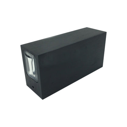 Metallic Rectangular Wall Sconce Light, Simple Style, 2-Light, Black Finish, in Warm/White Light for Hotel | Karnz