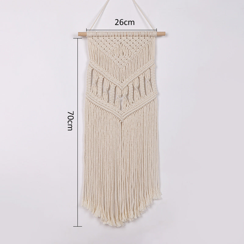 Macrame Wall Hanging with Artistic Patterns Acalora