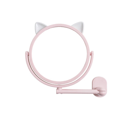 Cat Ear-Themed Wall Mounted Makeup Mirror
