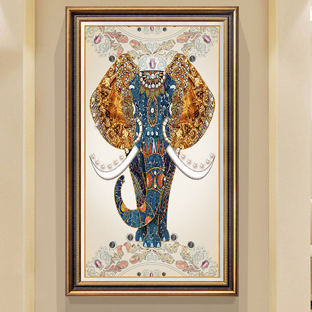 Artistic Elephant Illustration Framed Wall Art