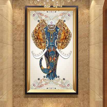 Artistic Elephant Illustration Framed Wall Art