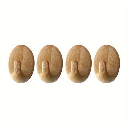 Skanto | Self-Adhesive Wood-Look Wall Hooks Durable