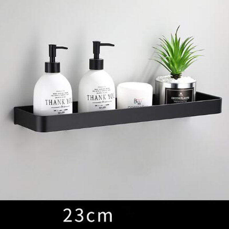 Black Aluminum Wall-Mounted Bathroom Shelf | Karnz