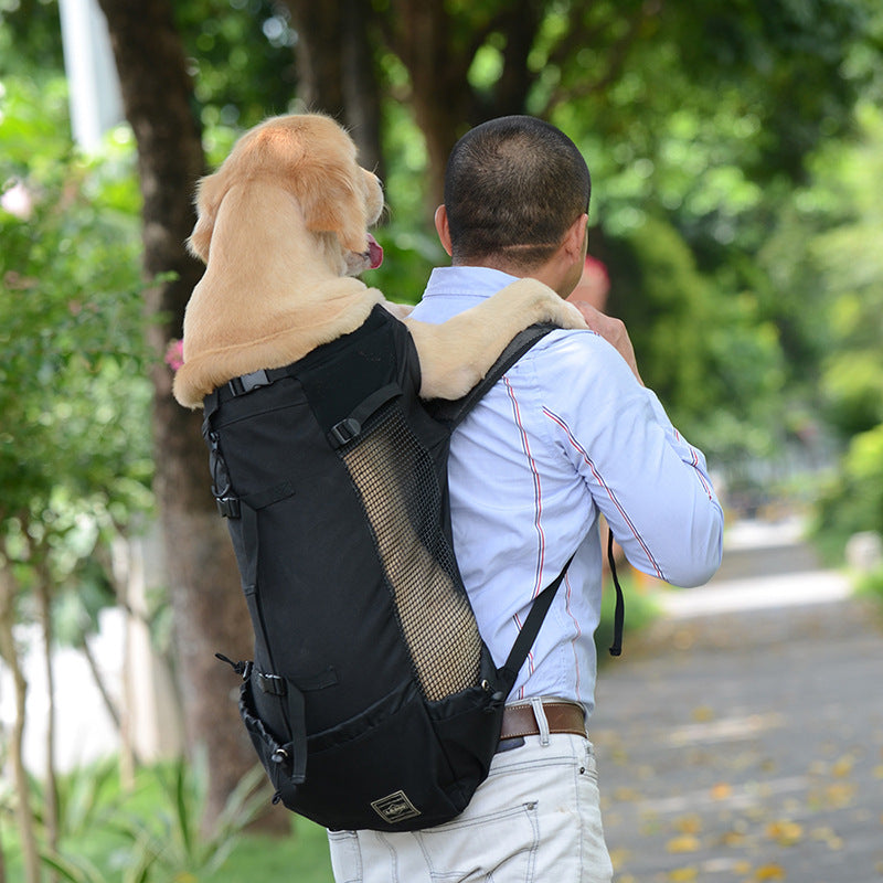Dog Carrier Backpack with Safety Strap and Storage Pockets for 1–25 kg Dogs
