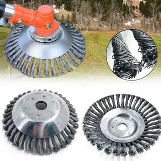 SteelTwist Weed Brush – 360° Braided Steel Trimmer Blade (15 cm) | Karnz