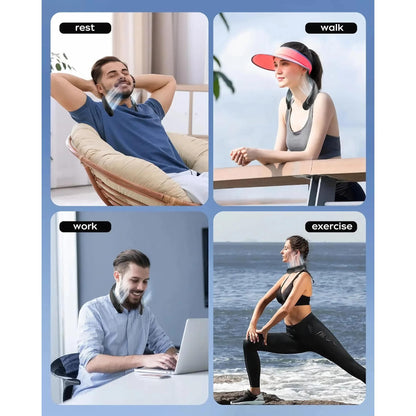 Portable Neck Fan with Rechargeable Cooling for Outdoor Sports | Bowlift