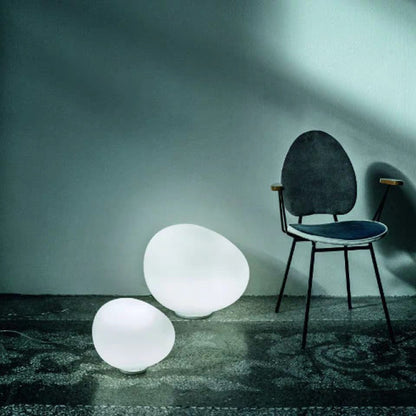 Artistic Egg Shaped Table Lamp with Soft Glow Design