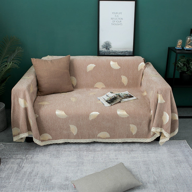 Decorative Floral Print Sofa Cover