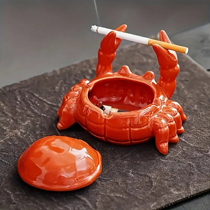 CrabbySmoke – Unique crab-shaped ashtray with lid Bowlift