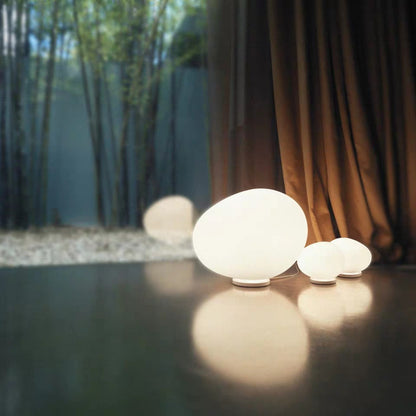 Artistic Egg Shaped Table Lamp with Soft Glow Design