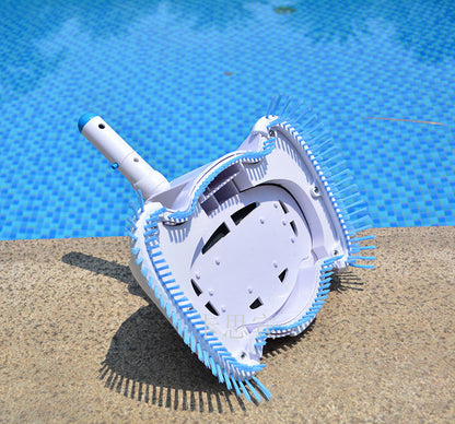 Automatic suction pool cleaner with rotating brush heads and clear debris chamber Bowlift