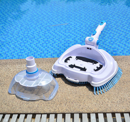 Automatic suction pool cleaner with rotating brush heads and clear debris chamber Bowlift