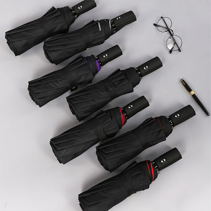 Skanto | Windproof Travel Automatic Umbrella - Robust 10-Rib Frame, Automatic, Extra Large Foldable Design with UV Protection, Dual Use for Sunny and Rainy Weather