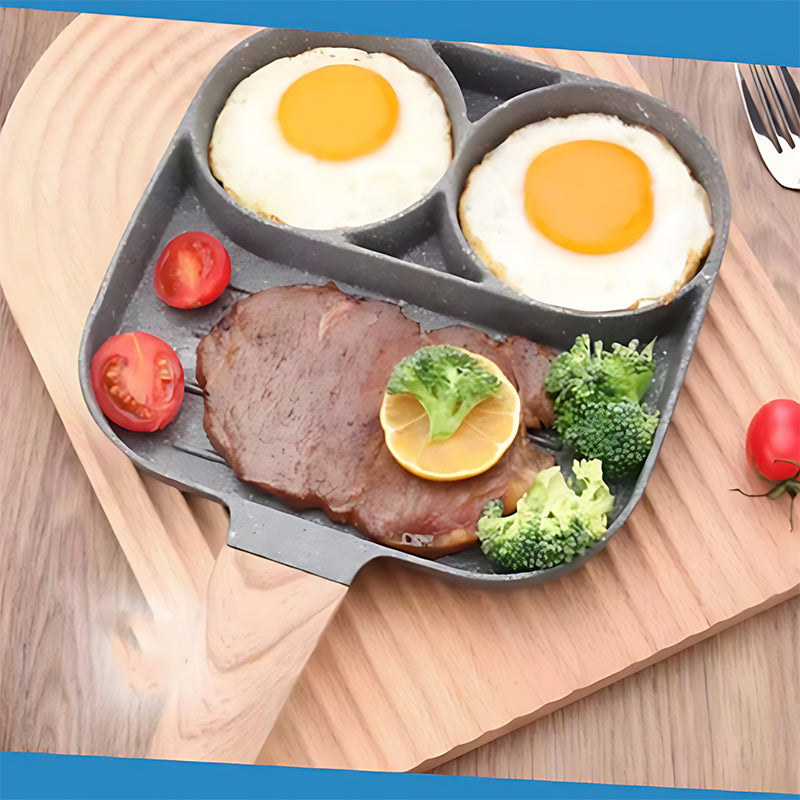 Skanto | Four-Hole Egg Pan, Breakfast Omelette Household Frying Pan Non-Stick Pan