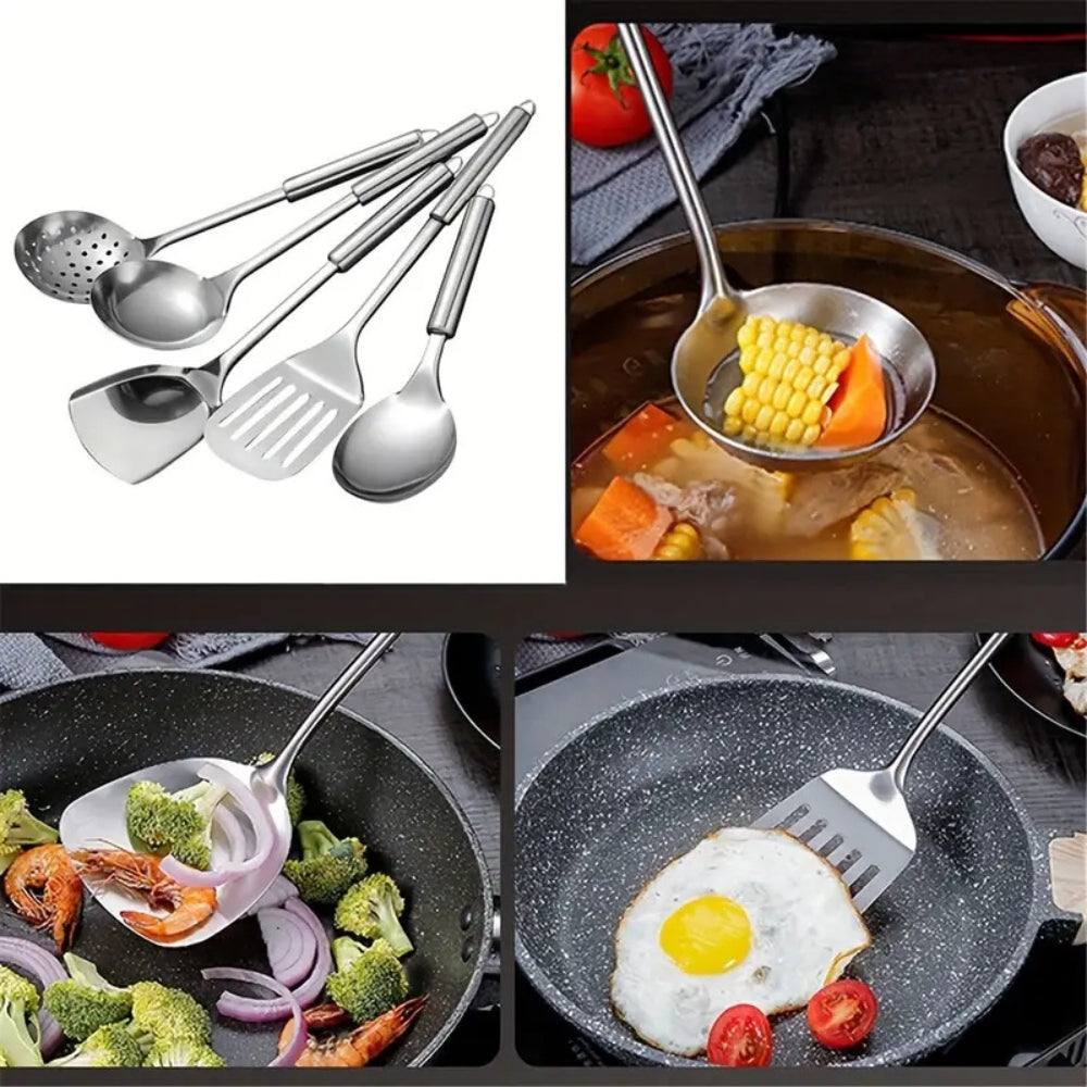 Skanto | Premium Stainless Steel Kitchen Utensils | 5 Piece Set
