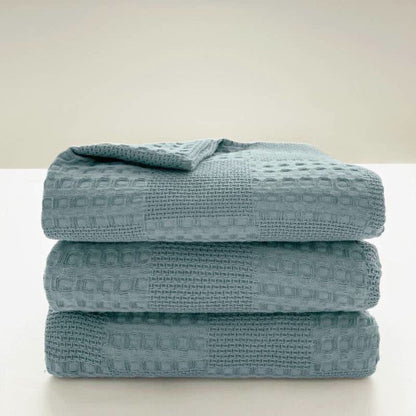 BowLift | Cotura Waffle Blanket | 100% Organic Cotton | Breathable & Elegant | Waffle Structure