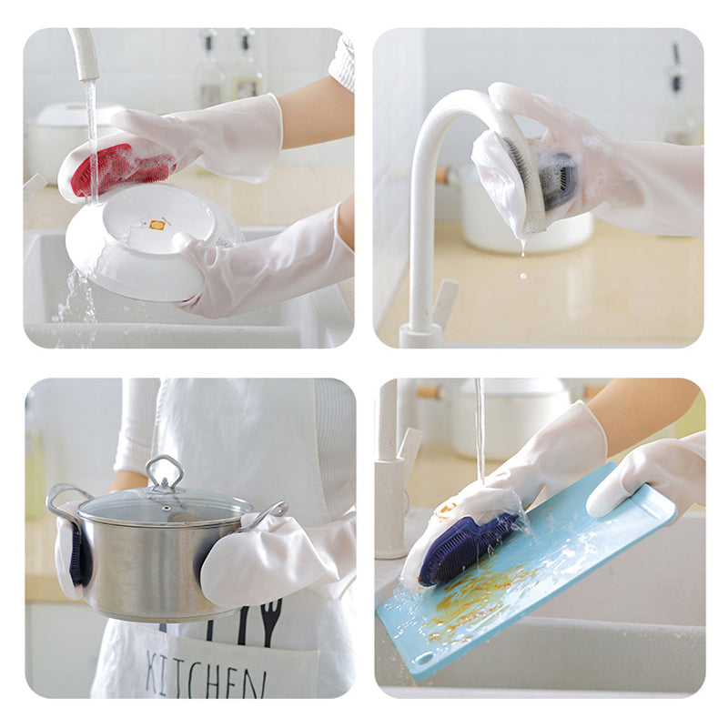 Silicon Dish Scrubber Gloves | Bowlift