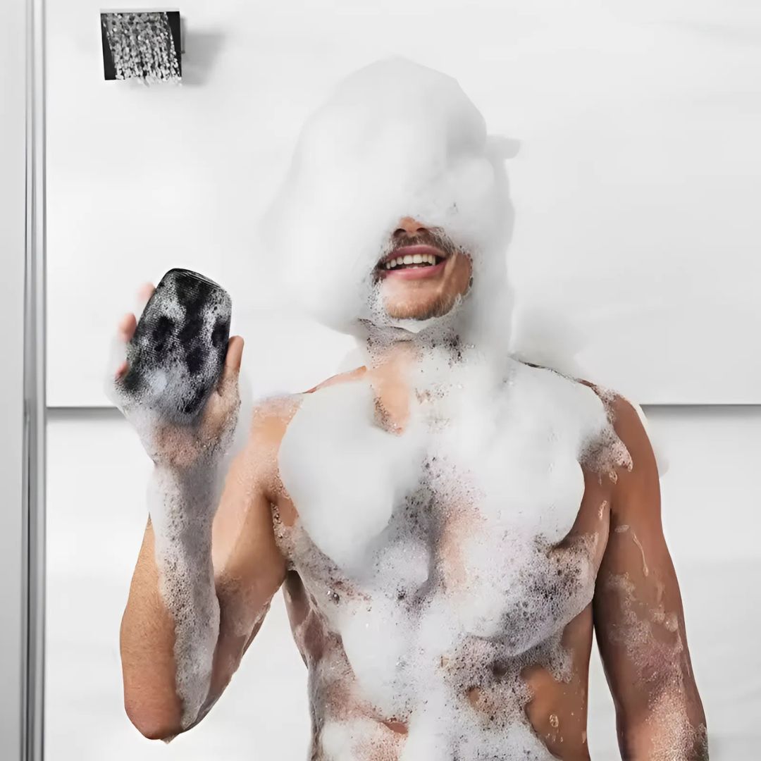 PureGlide | Silicone Body Scrubber – Antimicrobial Exfoliation – Quick-Drying Hygienic Design – Sensitive Skin Shower Use Skanto