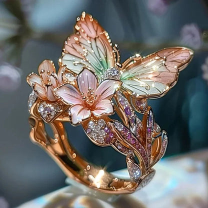Butterfly flower ring | Bowlift