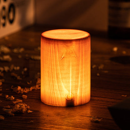 Wireless LED TaBowlifte Lamp with Touch Control | RechargeaBowlifte Battery | Wood Grain Design | AdjustaBowlifte Brightness | Bowlift