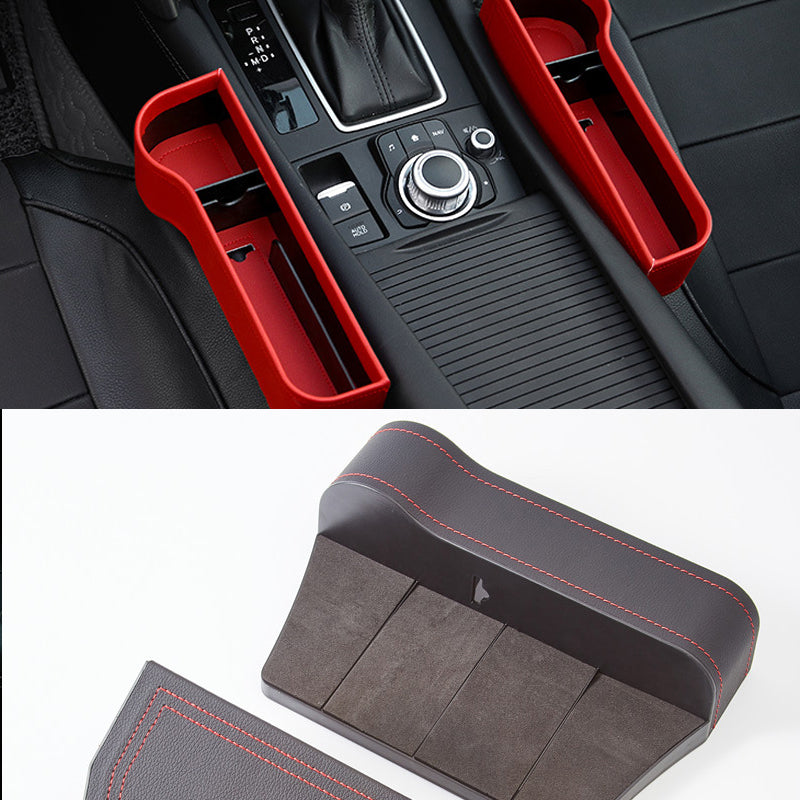 Multifunctional storage box for car seats