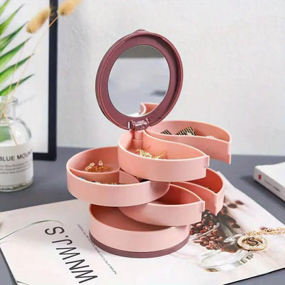 Brehn | Jewelry Box - 360° rotatable storage box for jewelry, maximum protection and organization